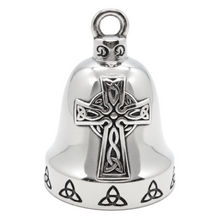 Load image into Gallery viewer, Celtic Cross Ride Bell® Religious Motorcycle Bell Stainless Steel RB68