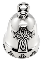 Load image into Gallery viewer, Celtic Cross Ride Bell® Religious Motorcycle Bell Stainless Steel RB68