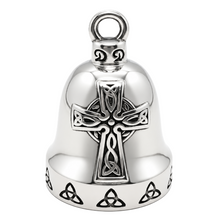 Load image into Gallery viewer, Celtic Cross Ride Bell® Religious Motorcycle Bell Stainless Steel RB68
