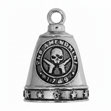 Load image into Gallery viewer, Large "Right to Bear Arms" Ride Bell® 2nd Amendment Motorcycle Bell Stainless Steel RB6L