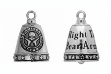 Load image into Gallery viewer, Large "Right to Bear Arms" Ride Bell® 2nd Amendment Motorcycle Bell Stainless Steel RB6L