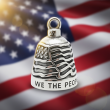 Load image into Gallery viewer, "We The People" Flag Ride Bell® Motorcycle Bell Stainless Steel RB70