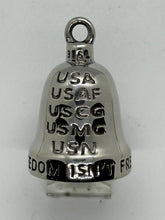 Load image into Gallery viewer, Military Support Stainless Steel Motorcycle Ride Bell ® Military Bell