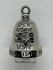 Military Support Stainless Steel Motorcycle Ride Bell ® Military Bell