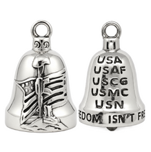 Load image into Gallery viewer, Military Support Ride Bell® Military Motorcycle Bell Stainless Steel RB71