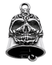 Load image into Gallery viewer, Skull Ride Bell® "in Flames" Motorcycle Bell Stainless Steel RB72