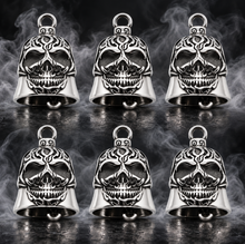 Load image into Gallery viewer, Skull Ride Bell® "in Flames" Motorcycle Bell Stainless Steel RB72