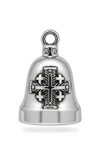 Load image into Gallery viewer, Latin Cross Ride Bell® Religious Motorcycle Bell Stainless Steel RB74