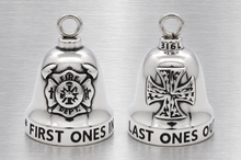 Load image into Gallery viewer, 1st Responder Ride Bell® Firefighters Motorcycle Bell Stainless Steel RB75