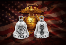 Load image into Gallery viewer, U.S. Marines Ride Bell® Military Motorcycle Bell Stainless Steel RB76