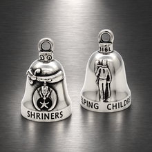 Load image into Gallery viewer, Shriners Ride Bell® "Helping Children" Motorcycle Bell Stainless Steel RB78