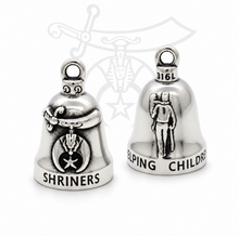 Load image into Gallery viewer, Shriners Ride Bell® "Helping Children" Motorcycle Bell Stainless Steel RB78