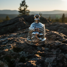 Load image into Gallery viewer, American Flag Ride Bell "Land of the Free" Motorcycle Bell Stainless Steel RB80