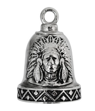 Load image into Gallery viewer, Larger Version Motorcycle Ride Bell Indian Bust Stainless Steel
