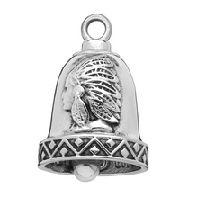 Load image into Gallery viewer, Large Indian Headdress Ride Bell® Biker Bell Stainless Steel RB8L