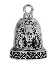 Load image into Gallery viewer, Large Indian Headdress Ride Bell® Biker Bell Stainless Steel RB8L