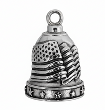 Load image into Gallery viewer, U.S.A. Flag Motorcycle Ride Bell® Stainless Steel Biker Bell RB9