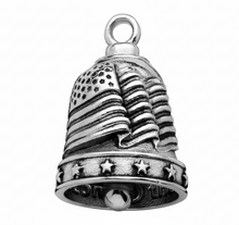 Load image into Gallery viewer, U.S.A. Flag Motorcycle Ride Bell® Stainless Steel Biker Bell RB9