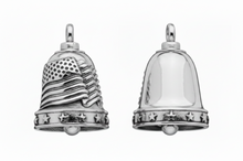 Load image into Gallery viewer, Large U.S.A. Flag Motorcycle Ride Bell® Biker Bell Stainless Steel RB9L