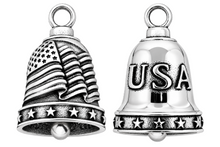 Load image into Gallery viewer, U.S.A. Flag Motorcycle Ride Bell® Stainless Steel Biker Bell RB9