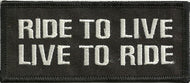 RIDE TO LIVE LIVE TO RIDE Biker Patch Available in 3 Colors  image 1