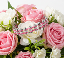 Load image into Gallery viewer, Biker Jewelry Ladies Motorcycle Bike Chain Bracelet Stainless Steel Silver &amp; Pink<br> SB102