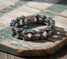 Load image into Gallery viewer, Men's Distressed Bike Chain Bracelet 20mm Stainless Steel<br> SB10