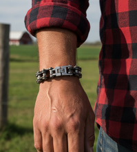 Load image into Gallery viewer, Men's Distressed Bike Chain Bracelet 20mm Stainless Steel<br> SB10