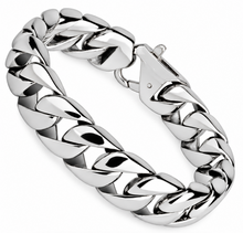 Load image into Gallery viewer, Men's 14mm Designer Cuban Link Bracelet Stainless Steel SB11