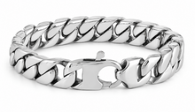 Load image into Gallery viewer, Men's 14mm Designer Cuban Link Bracelet Stainless Steel SB11