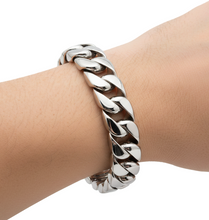 Load image into Gallery viewer, Men's 14mm Designer Cuban Link Bracelet Stainless Steel SB11