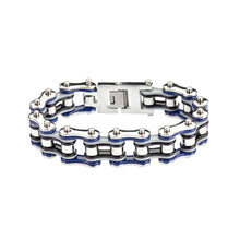 Load image into Gallery viewer, Heavy Metal Jewelry Men&#39;s Motorcycle Bike Chain Bracelet Stainless Steel Multi-Color/Double Link