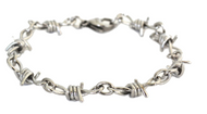 Small Barbed Wire Link Bracelet Unisex Design Stainless Steel SB138