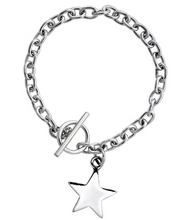 Load image into Gallery viewer, Biker Jewelry Ladies Stainless Steel Star Bracelet SB14