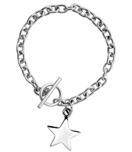 Biker Jewelry Ladies Stainless Steel Star Bracelet SB14