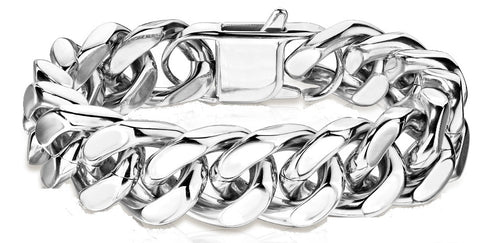 16mm Stainless Steel Bracelet Designer Cuban Link 3 lengths SB153