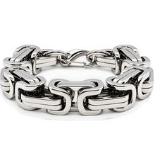 Load image into Gallery viewer, 17mm Byzantine Link Bracelet Huge Men's Stainless Steel SB19
