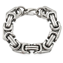 Load image into Gallery viewer, 17mm Byzantine Link Bracelet Huge Men's Stainless Steel SB19