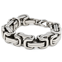 Load image into Gallery viewer, 17mm Byzantine Link Bracelet Huge Men's Stainless Steel SB19