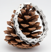 Load image into Gallery viewer, Unisex 10mm Silver &amp; Black Bike Chain Bracelet Stainless Steel SB1