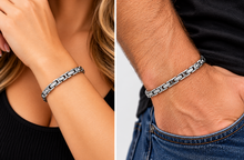 Load image into Gallery viewer, 6mm Byzantine Link Bracelet Unisex Stainless Steel SB20