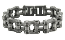 Load image into Gallery viewer, 16mm Wide Gunmetal Stainless Steel Motorcycle Bike Chain Bracelet