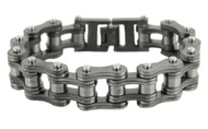 16mm Wide Gunmetal Stainless Steel Motorcycle Bike Chain Bracelet SB217