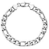11mm Figaro Link Bracelet Men's Stainless Steel SB22