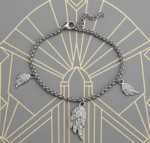 Load image into Gallery viewer, Women's Angel Wing Adjustable Charm Bracelet Stainless Steel SB239