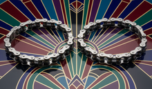 Load image into Gallery viewer, 10mm Stainless Steel Bike Chain Bracelet – Chrome &amp; Black<br>SB240