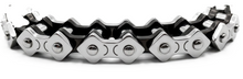 Load image into Gallery viewer, *NEW* 16mm Silver &amp; Black "APEX" Bike Chain Bracelet Men's Biker Stainless Steel SB245