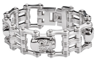 Skull Jewelry Men's Primary Motorcycle Bike Chain Bracelet Skull Links Stainless Steel SB25