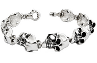 Men's Joker Skull Bracelet Biker Stainless Steel SB30