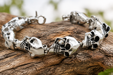Load image into Gallery viewer, Men's Joker Skull Bracelet Biker Stainless Steel SB30